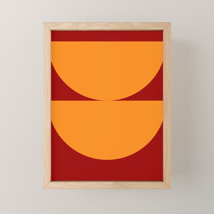 Burnt Umber - Abstract Autumn Sunset Mini Art Print Gallery Image 1