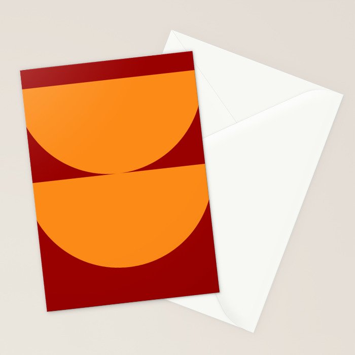 Burnt Umber - Abstract Autumn Sunset Stationery Card Gallery Image 2