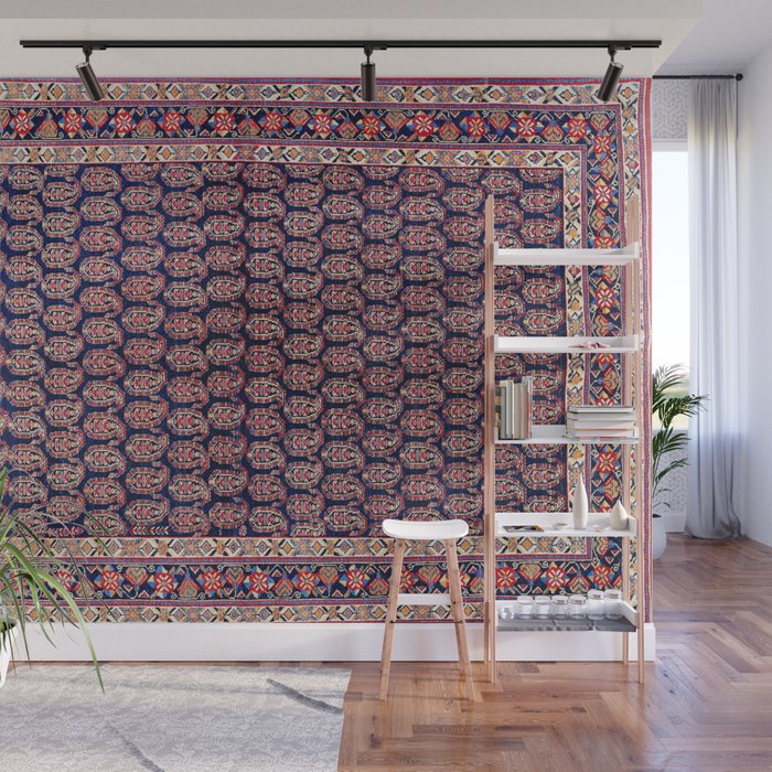 Afshar Persian Kerman  Antique Rug Print Wall Mural Gallery Image 1