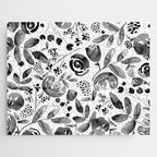 Bountiful Bouquet Black Watercolor Jigsaw Puzzle Gallery Image 1
