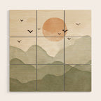 Sunset Migration Wood Wall Art Gallery Image 1