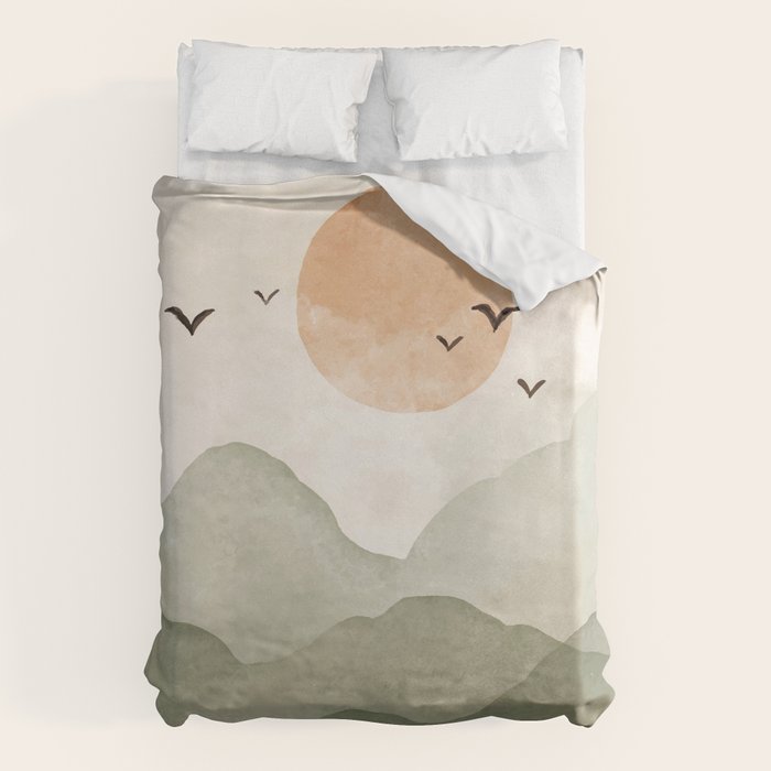Sunset Migration Duvet Cover Gallery Image 1