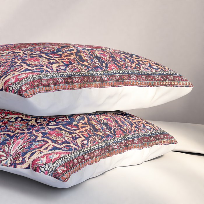 Kashan Central Persian Silk Rug Print Pillow Sham Gallery Image 3