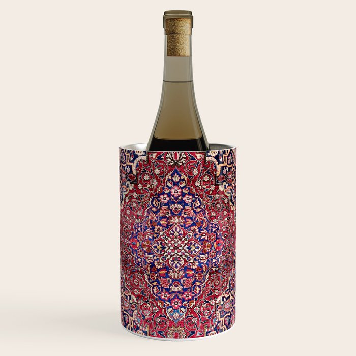 Kashan Central Persian Silk Rug Print Wine Chiller Gallery Image 1