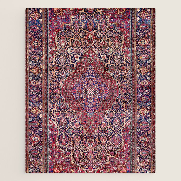 Kashan Central Persian Silk Rug Print Jigsaw Puzzle Gallery Image 1
