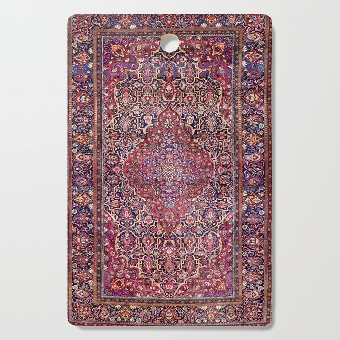Kashan Central Persian Silk Rug Print Cutting Board Gallery Image 1