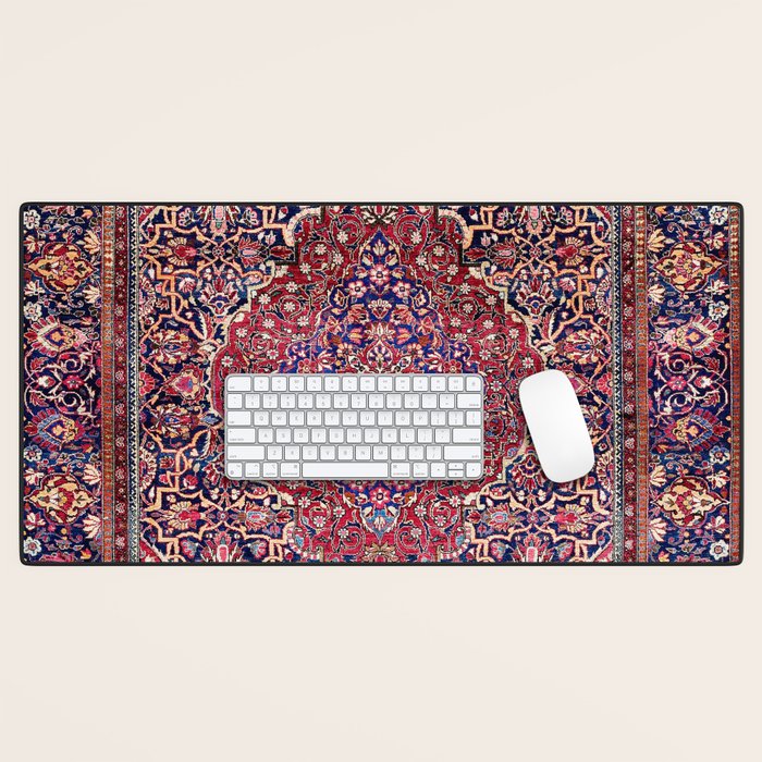 Kashan Central Persian Silk Rug Print Desk Mat Gallery Image 1