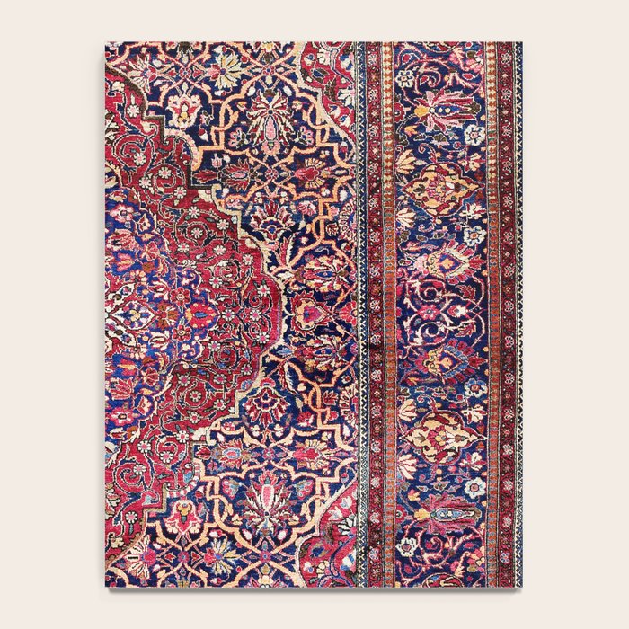 Kashan Central Persian Silk Rug Print Notebook Gallery Image 4