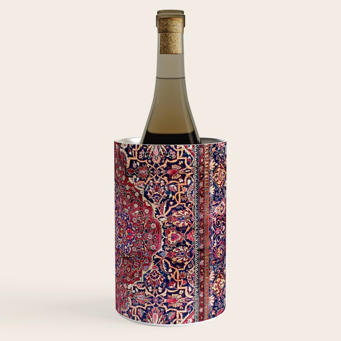 Kashan Central Persian Silk Rug Print Wine Chiller Gallery Image 3