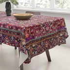 Kashan Central Persian Silk Rug Print Tablecloth Gallery Image 3