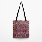 Kashan Central Persian Silk Rug Print Tote Bag Gallery Image 2
