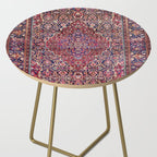 Kashan Central Persian Silk Rug Print Side Table Gallery Image 2