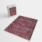 Kashan Central Persian Silk Rug Print Jigsaw Puzzle Gallery Image 2