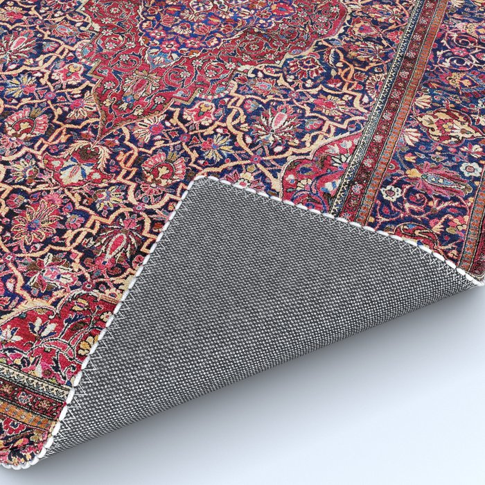 Kashan Central Persian Silk Rug Print Rug Gallery Image 4