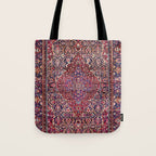 Kashan Central Persian Silk Rug Print Tote Bag Gallery Image 1