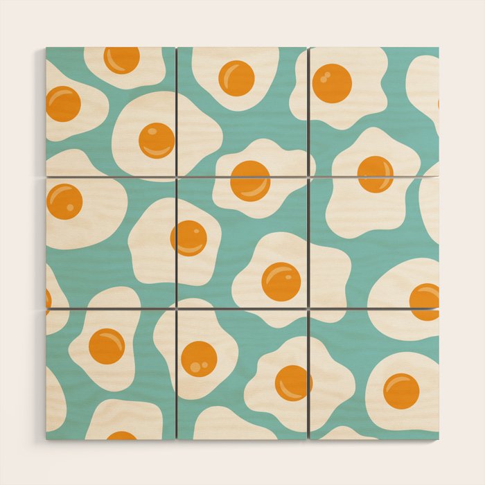 Fried Eggs Wood Wall Art Gallery Image 1