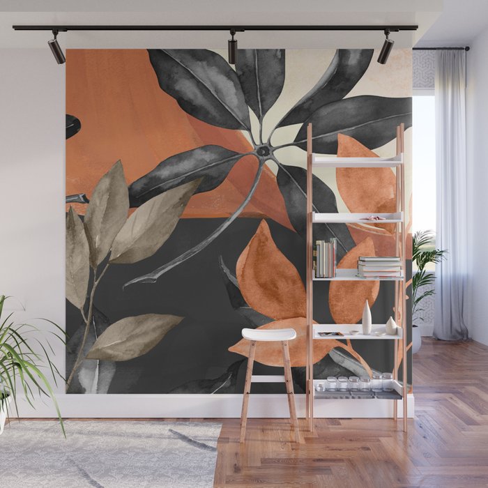 Abstract Art Tropical Leaves 161 Wall Mural Gallery Image 1