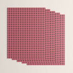 Gingham Check Eclectic Plaid Pattern in Pink and Brown Wrapping Paper Gallery Image 3