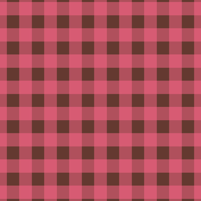 Gingham Check Eclectic Plaid Pattern in Pink and Brown Coffee Mug Gallery Image 2