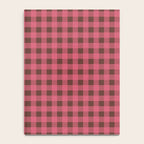 Gingham Check Eclectic Plaid Pattern in Pink and Brown Notebook Gallery Image 4