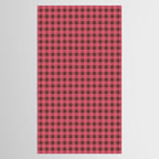 Gingham Check Eclectic Plaid Pattern in Pink and Brown Tablecloth Gallery Image 2