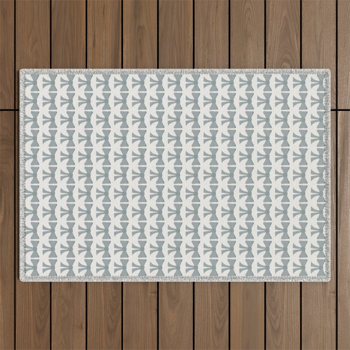 Vintage Bows XII Blue Sage Outdoor Rug Gallery Image 1