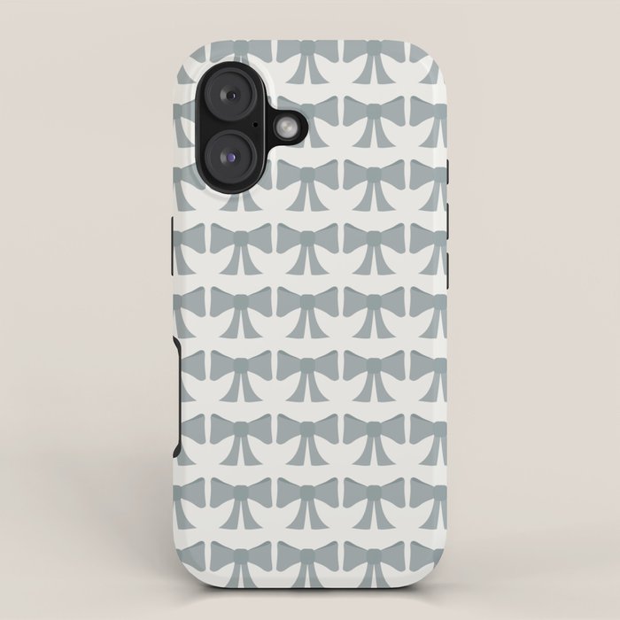 Vintage Bows XII Blue Sage iPhone Case Gallery Image 1