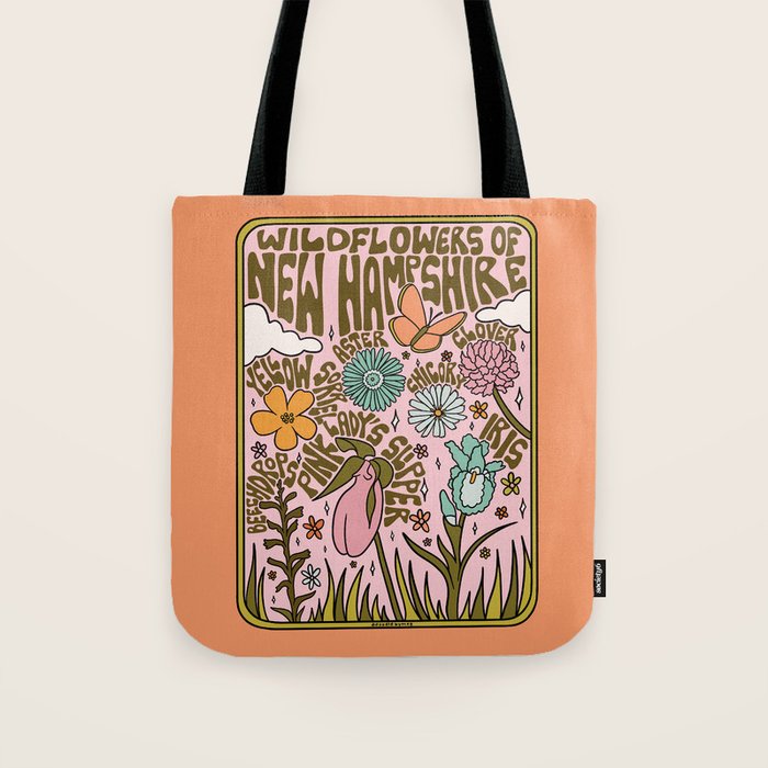 New Hampshire Wildflowers Tote Bag Gallery Image 1