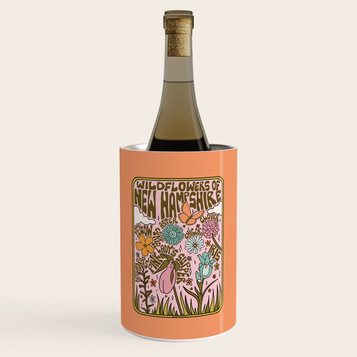 New Hampshire Wildflowers Wine Chiller Gallery Image 1