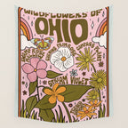 Ohio Wildflowers Wall Tapestry Gallery Image 4