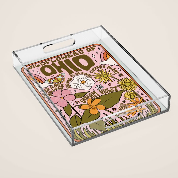Ohio Wildflowers Acrylic Tray Gallery Image 1