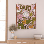 Ohio Wildflowers Wall Tapestry Gallery Image 2