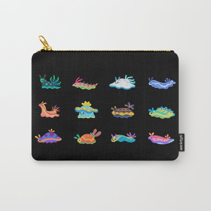 Sea slug - black Carry All Pouch Gallery Image 1