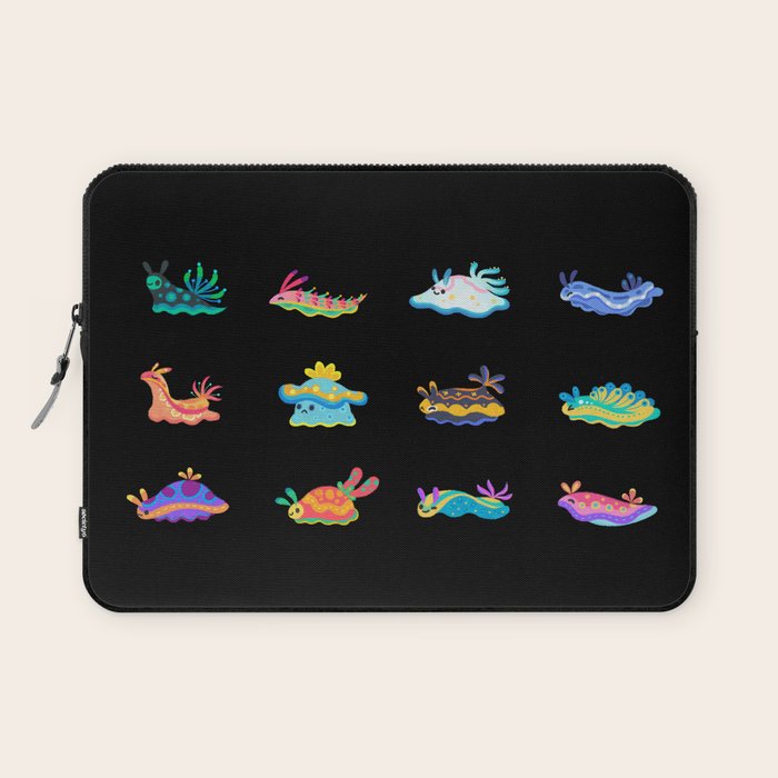 Sea slug - black Laptop Sleeve Gallery Image 1