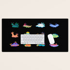 Sea slug - black Desk Mat Gallery Image 1