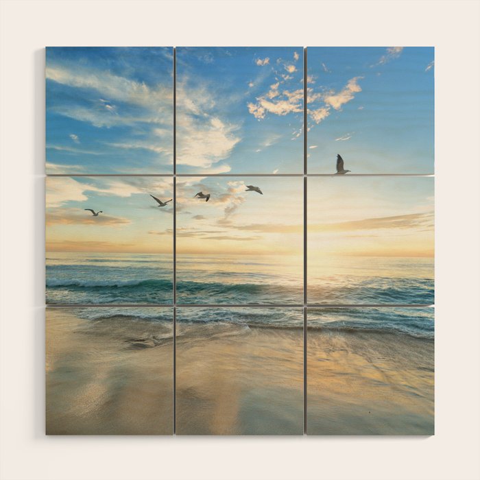 Beach Scene 34 Wood Wall Art Gallery Image 1