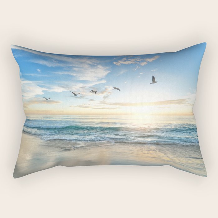 Beach Scene 34 Rectangular Pillow Gallery Image 2