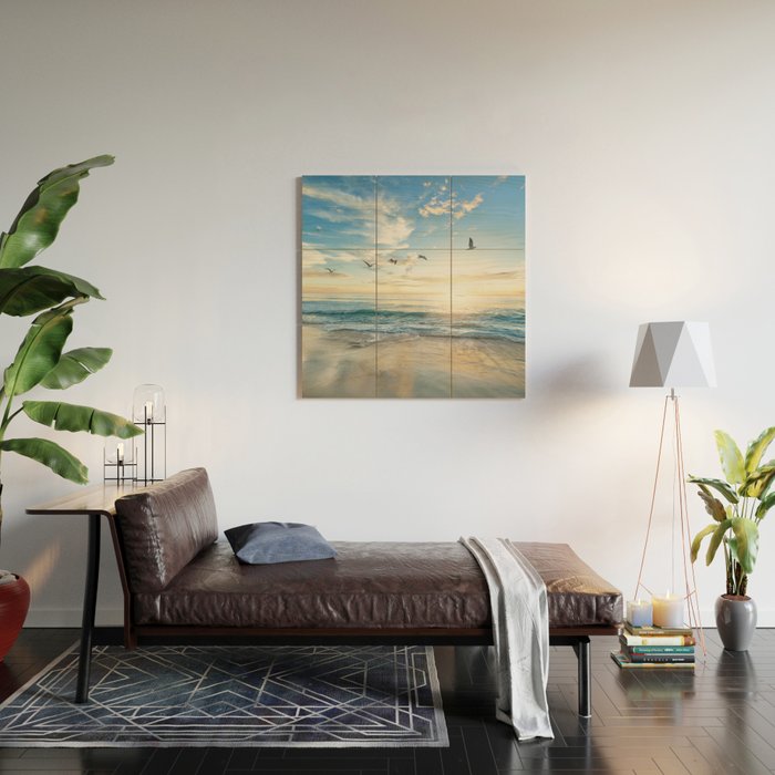 Beach Scene 34 Wood Wall Art Gallery Image 2