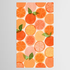 Sunny Oranges Tropical Fruit Illustration Tablecloth Gallery Image 2