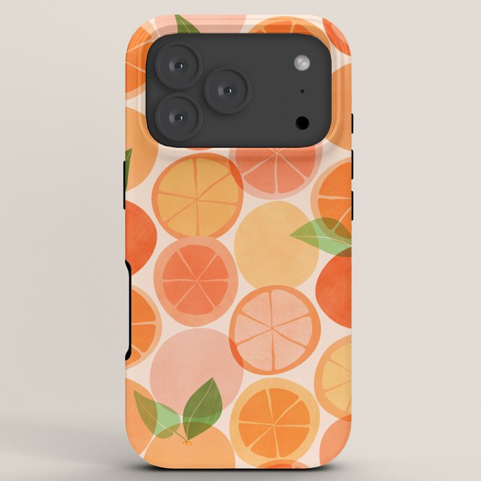 Sunny Oranges Tropical Fruit Illustration iPhone Case Gallery Image 7