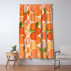 Sunny Oranges Tropical Fruit Illustration Window Curtain Gallery Image 5