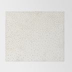 Falling Stars Metallic Gold Dot Pattern Throw Blanket Gallery Image 2