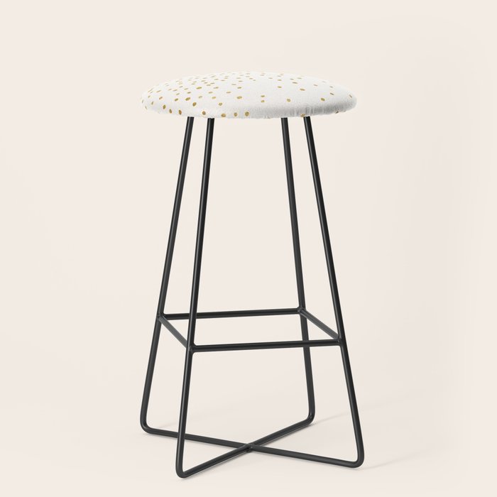 Falling Stars Metallic Gold Dot Pattern Stool Gallery Image 1