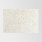 Falling Stars Metallic Gold Dot Pattern Rug Gallery Image 2