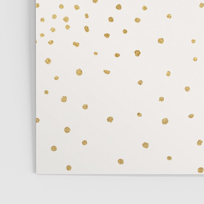 Falling Stars Metallic Gold Dot Pattern Poster Gallery Image 3