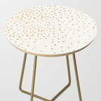 Falling Stars Metallic Gold Dot Pattern Side Table Gallery Image 2
