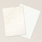 Falling Stars Metallic Gold Dot Pattern Stationery Card Gallery Image 2