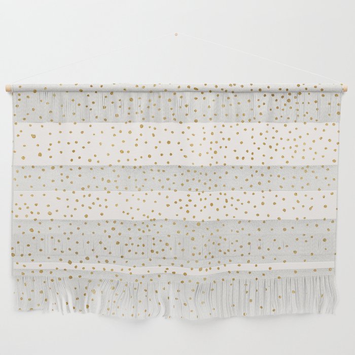 Falling Stars Metallic Gold Dot Pattern Wall Hanging Gallery Image 1