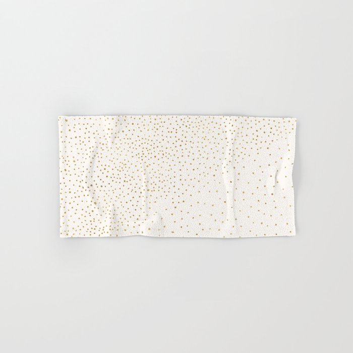 Falling Stars Metallic Gold Dot Pattern Towels Gallery Image 1
