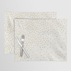 Falling Stars Metallic Gold Dot Pattern Placemat Gallery Image 1